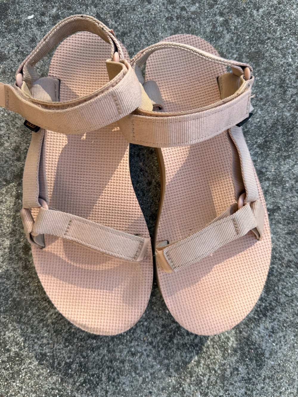 Teva Platform Sandals - Mauve and Beige